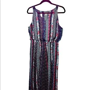 🖤 Style & Co maxi floral dress. Elastic waist, lining to knee, sleeveless